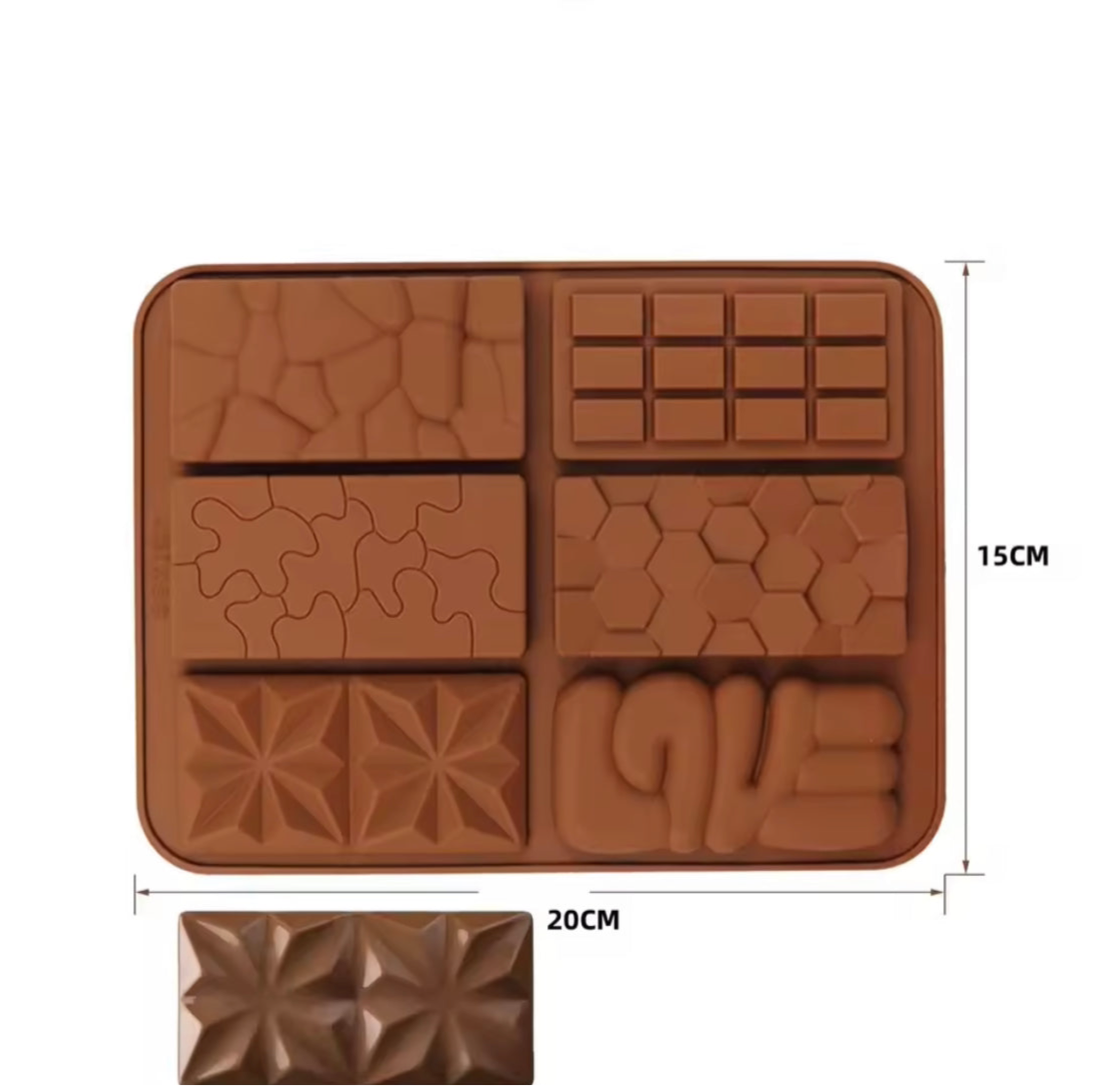 6 Grids Mini Rectangular Silicone Chocolate Mold, Easy Release Rectangle Chocolate Mold, Non Stick Silicone Mold 6 Grids Mini Rectangular Silicone Chocolate Mold, Easy Release Rectangle Chocolate Mold, Non Stick Silicone Mold